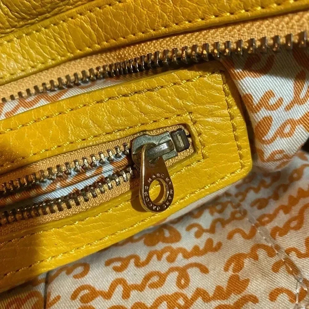 Marc By Marc Jacobs yellow leather satchel handbag